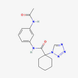 N-[3-(acetylamino)phenyl]-1-(1H-tetrazol-1-yl)cyclohexanecarboxamide