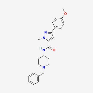 molecular formula C24H28N4O2 B11020588 N-(1-benzyl-4-piperidyl)-3-(4-methoxyphenyl)-1-methyl-1H-pyrazole-5-carboxamide 