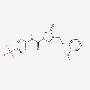 molecular formula C20H20F3N3O3 B11020593 1-[2-(2-methoxyphenyl)ethyl]-5-oxo-N-[6-(trifluoromethyl)pyridin-3-yl]pyrrolidine-3-carboxamide 