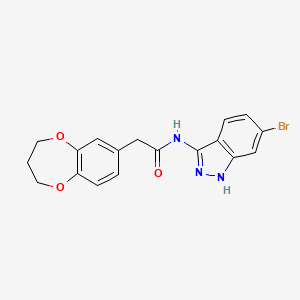 N-(6-bromo-1H-indazol-3-yl)-2-(3,4-dihydro-2H-1,5-benzodioxepin-7-yl)acetamide