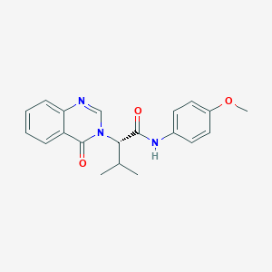 (2S)-N-(4-methoxyphenyl)-3-methyl-2-(4-oxoquinazolin-3(4H)-yl)butanamide