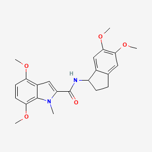 N-(5,6-dimethoxy-2,3-dihydro-1H-inden-1-yl)-4,7-dimethoxy-1-methyl-1H-indole-2-carboxamide