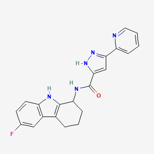 N-(6-fluoro-2,3,4,9-tetrahydro-1H-carbazol-1-yl)-5-(pyridin-2-yl)-1H-pyrazole-3-carboxamide