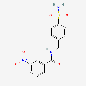 3-nitro-N-(4-sulfamoylbenzyl)benzamide