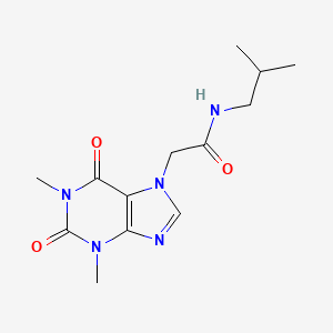 molecular formula C13H19N5O3 B11020670 2-(1,3-dimethyl-2,6-dioxo-1,2,3,6-tetrahydro-7H-purin-7-yl)-N-(2-methylpropyl)acetamide 