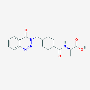 molecular formula C18H22N4O4 B11020673 N-({4-[(4-oxo-1,2,3-benzotriazin-3(4H)-yl)methyl]cyclohexyl}carbonyl)-L-alanine 