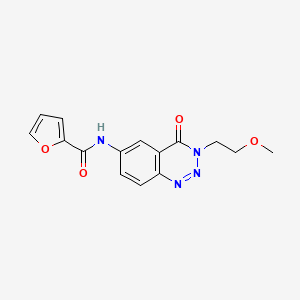 N-[3-(2-methoxyethyl)-4-oxo-3,4-dihydro-1,2,3-benzotriazin-6-yl]furan-2-carboxamide