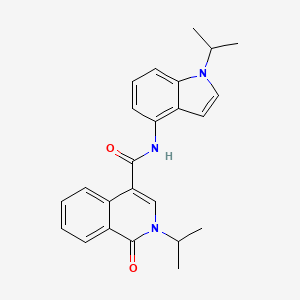 1-oxo-2-(propan-2-yl)-N-[1-(propan-2-yl)-1H-indol-4-yl]-1,2-dihydroisoquinoline-4-carboxamide