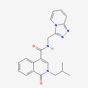 2-(2-methylpropyl)-1-oxo-N-([1,2,4]triazolo[4,3-a]pyridin-3-ylmethyl)-1,2-dihydroisoquinoline-4-carboxamide