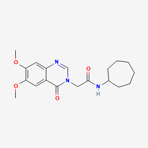 N-cycloheptyl-2-(6,7-dimethoxy-4-oxoquinazolin-3(4H)-yl)acetamide