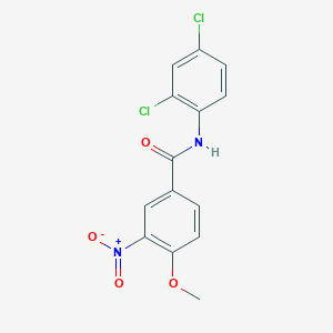 molecular formula C14H10Cl2N2O4 B11020755 N-(2,4-dichlorophenyl)-4-methoxy-3-nitrobenzamide 