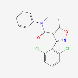 3-(2,6-dichlorophenyl)-N,5-dimethyl-N-phenyl-1,2-oxazole-4-carboxamide