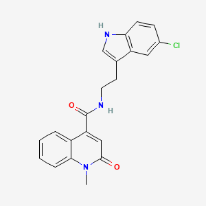 molecular formula C21H18ClN3O2 B11020785 N-[2-(5-chloro-1H-indol-3-yl)ethyl]-1-methyl-2-oxo-1,2-dihydro-4-quinolinecarboxamide 