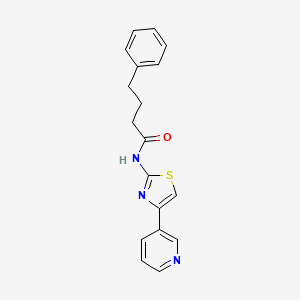 molecular formula C18H17N3OS B11020791 4-phenyl-N-(4-(pyridin-3-yl)thiazol-2-yl)butanamide 