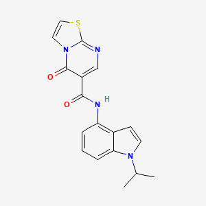 5-oxo-N-[1-(propan-2-yl)-1H-indol-4-yl]-5H-[1,3]thiazolo[3,2-a]pyrimidine-6-carboxamide