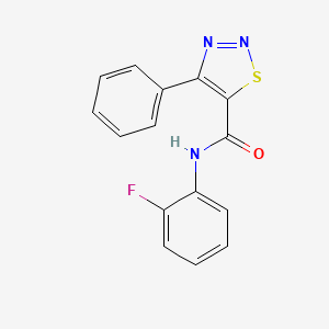 molecular formula C15H10FN3OS B11020822 N-(2-fluorophenyl)-4-phenyl-1,2,3-thiadiazole-5-carboxamide 