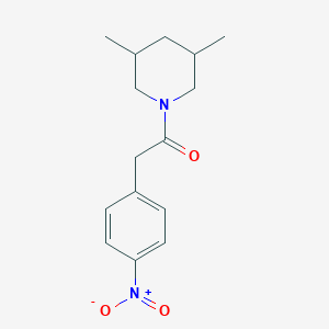 molecular formula C15H20N2O3 B11020823 1-(3,5-Dimethylpiperidin-1-yl)-2-(4-nitrophenyl)ethanone 