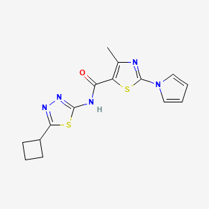 N-(5-cyclobutyl-1,3,4-thiadiazol-2-yl)-4-methyl-2-(1H-pyrrol-1-yl)-1,3-thiazole-5-carboxamide