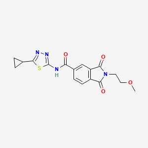 N-[(2E)-5-cyclopropyl-1,3,4-thiadiazol-2(3H)-ylidene]-2-(2-methoxyethyl)-1,3-dioxo-2,3-dihydro-1H-isoindole-5-carboxamide