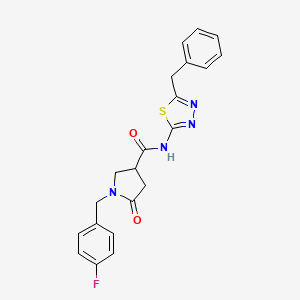 N-(5-benzyl-1,3,4-thiadiazol-2-yl)-1-(4-fluorobenzyl)-5-oxopyrrolidine-3-carboxamide