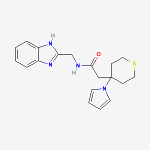 N-(1H-benzimidazol-2-ylmethyl)-2-[4-(1H-pyrrol-1-yl)tetrahydro-2H-thiopyran-4-yl]acetamide