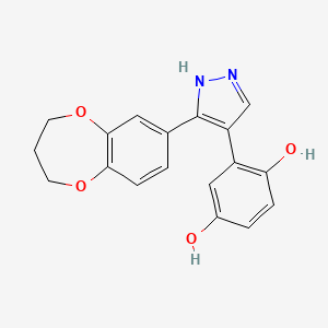 2-[3-(3,4-Dihydro-2H-1,5-benzodioxepin-7-YL)-1H-pyrazol-4-YL]-1,4-benzenediol