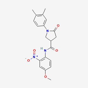 1-(3,4-dimethylphenyl)-N-(4-methoxy-2-nitrophenyl)-5-oxopyrrolidine-3-carboxamide