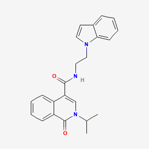 molecular formula C23H23N3O2 B11020908 N-[2-(1H-indol-1-yl)ethyl]-1-oxo-2-(propan-2-yl)-1,2-dihydroisoquinoline-4-carboxamide 