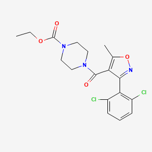 4-[3-(2,6-Dichloro-phenyl)-5-methyl-isoxazole-4-carbonyl]-piperazine-1-carboxylic acid ethyl ester