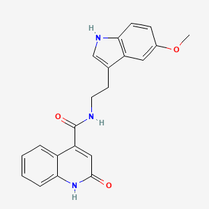 N-(2-(5-methoxy-1H-indol-3-yl)ethyl)-2-oxo-1,2-dihydroquinoline-4-carboxamide