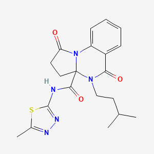 4-(3-methylbutyl)-N-[(2Z)-5-methyl-1,3,4-thiadiazol-2(3H)-ylidene]-1,5-dioxo-2,3,4,5-tetrahydropyrrolo[1,2-a]quinazoline-3a(1H)-carboxamide