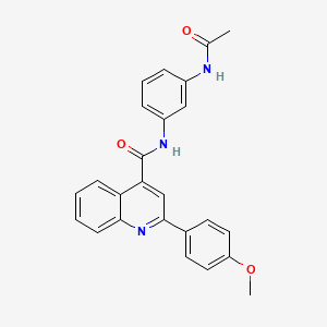 N-(3-acetamidophenyl)-2-(4-methoxyphenyl)quinoline-4-carboxamide