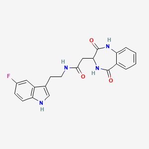 2-(2,5-dioxo-2,3,4,5-tetrahydro-1H-1,4-benzodiazepin-3-yl)-N-[2-(5-fluoro-1H-indol-3-yl)ethyl]acetamide