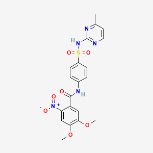 molecular formula C20H19N5O7S B11020943 4,5-dimethoxy-N-{4-[(4-methylpyrimidin-2-yl)sulfamoyl]phenyl}-2-nitrobenzamide 