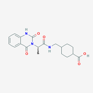 trans-4-({[(2S)-2-(2,4-dioxo-1,4-dihydroquinazolin-3(2H)-yl)propanoyl]amino}methyl)cyclohexanecarboxylic acid