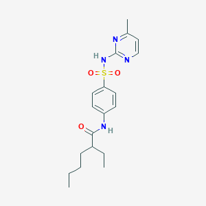 molecular formula C19H26N4O3S B11021017 2-ethyl-N-{4-[(4-methylpyrimidin-2-yl)sulfamoyl]phenyl}hexanamide 