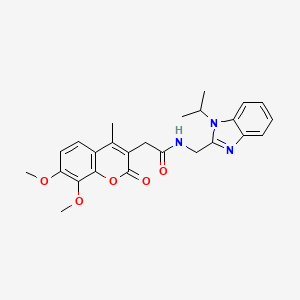 2-(7,8-dimethoxy-4-methyl-2-oxo-2H-chromen-3-yl)-N-{[1-(propan-2-yl)-1H-benzimidazol-2-yl]methyl}acetamide