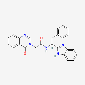 molecular formula C25H21N5O2 B11021049 N-[1-(1H-benzimidazol-2-yl)-2-phenylethyl]-2-(4-oxoquinazolin-3(4H)-yl)acetamide 