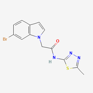 2-(6-bromo-1H-indol-1-yl)-N-(5-methyl-1,3,4-thiadiazol-2-yl)acetamide