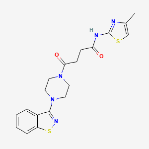 4-[4-(1,2-benzothiazol-3-yl)piperazin-1-yl]-N-[(2Z)-4-methyl-1,3-thiazol-2(3H)-ylidene]-4-oxobutanamide