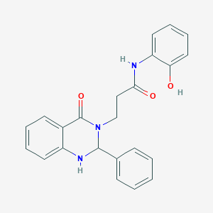 molecular formula C23H21N3O3 B11021086 N-(2-hydroxyphenyl)-3-(4-oxo-2-phenyl-1,4-dihydroquinazolin-3(2H)-yl)propanamide 