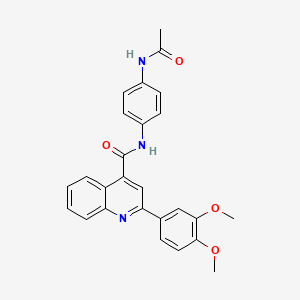 N-[4-(acetylamino)phenyl]-2-(3,4-dimethoxyphenyl)quinoline-4-carboxamide