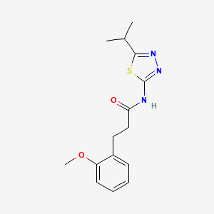 3-(2-methoxyphenyl)-N-[(2E)-5-(propan-2-yl)-1,3,4-thiadiazol-2(3H)-ylidene]propanamide