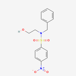 molecular formula C15H16N2O5S B11021136 N-benzyl-N-(2-hydroxyethyl)-4-nitrobenzenesulfonamide 