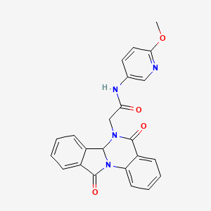 2-(5,11-dioxo-6a,11-dihydroisoindolo[2,1-a]quinazolin-6(5H)-yl)-N-(6-methoxypyridin-3-yl)acetamide