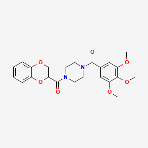 2,3-Dihydro-1,4-benzodioxin-2-yl[4-(3,4,5-trimethoxybenzoyl)piperazino]methanone