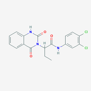 N-(3,4-dichlorophenyl)-2-(2,4-dioxo-1,4-dihydroquinazolin-3(2H)-yl)butanamide