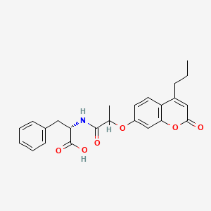 molecular formula C24H25NO6 B11021183 N-{2-[(2-oxo-4-propyl-2H-chromen-7-yl)oxy]propanoyl}-L-phenylalanine 