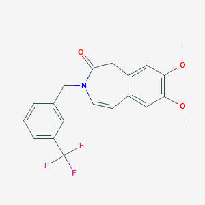 molecular formula C20H18F3NO3 B11021207 7,8-dimethoxy-3-[3-(trifluoromethyl)benzyl]-1,3-dihydro-2H-3-benzazepin-2-one 