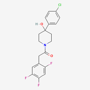 1-[4-(4-Chlorophenyl)-4-hydroxypiperidin-1-yl]-2-(2,4,5-trifluorophenyl)ethanone